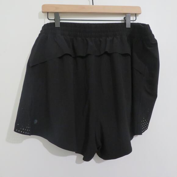 Athleta Womens 2X Black Hustle 3" Short Athletic Stretchy Waistband High Waist - Picture 2 of 5